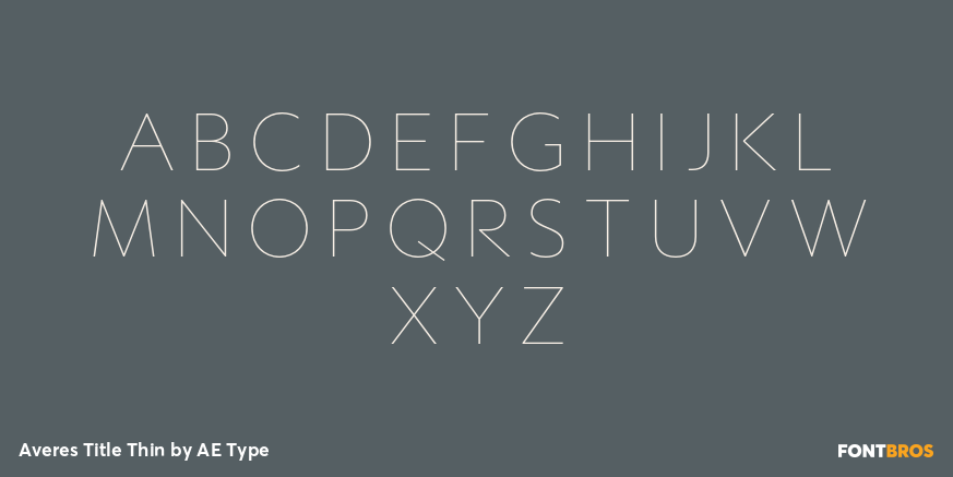 Averes Title Thin Font Poster #2