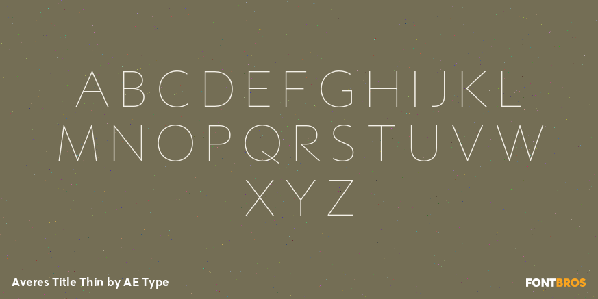 Averes Title Thin Font Poster #3