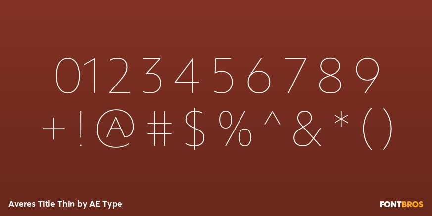 Averes Title Thin Font Poster #4