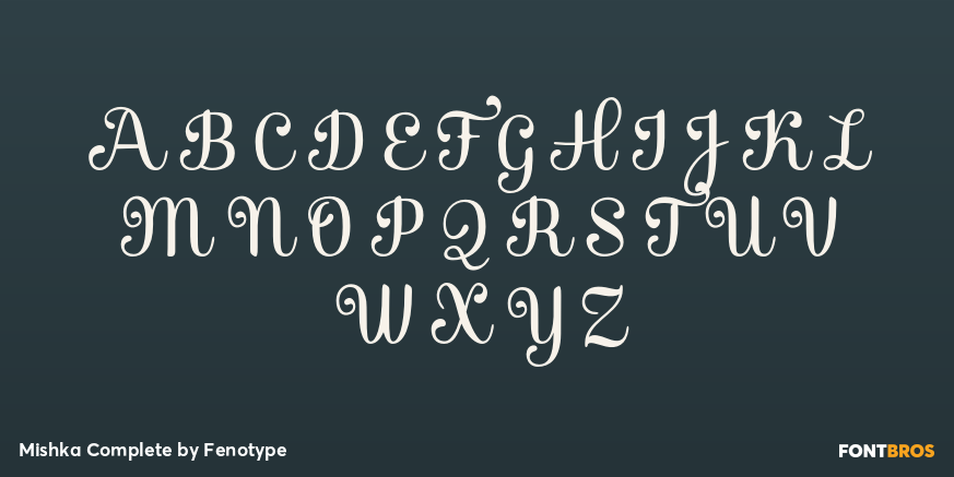 Mishka Complete Font Poster #2
