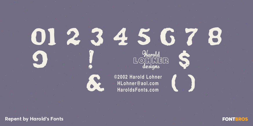 Repent Font Poster #4