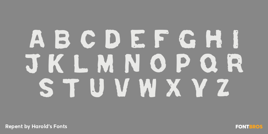 Repent Font Poster #3