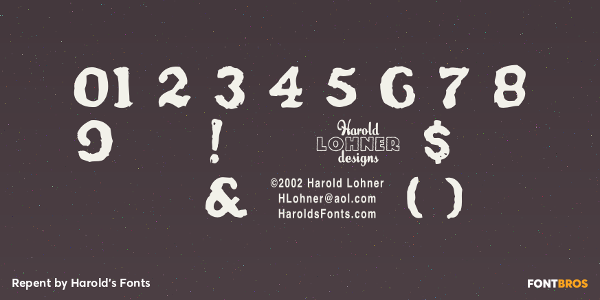 Repent Font Poster #4