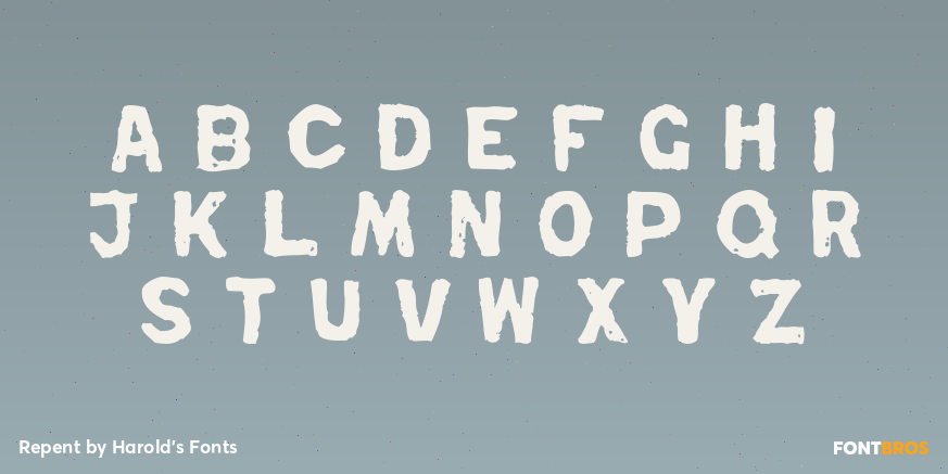 Repent Font Poster #2