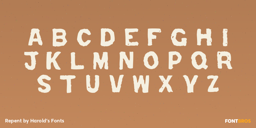 Repent Font Poster #3