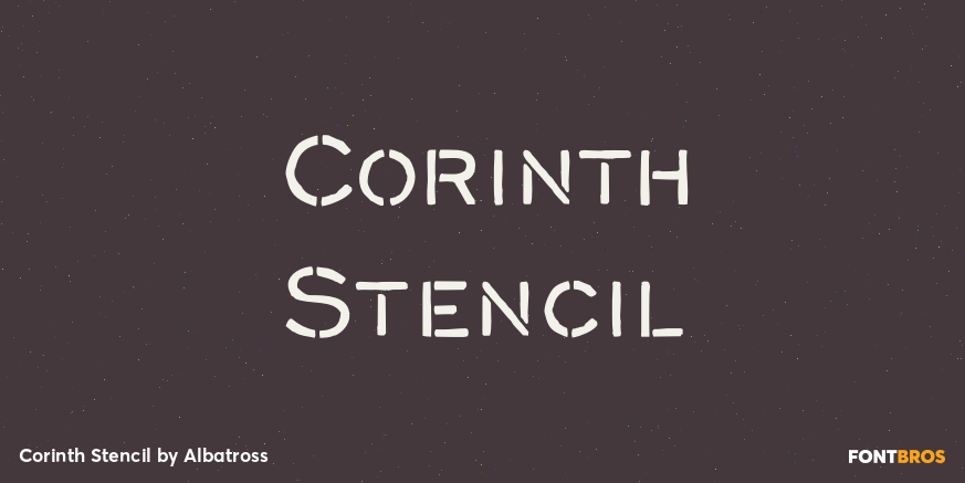 Corinth Stencil Font Poster #1