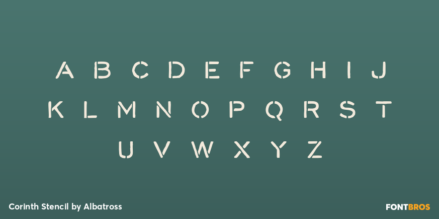 Corinth Stencil Font Poster #3