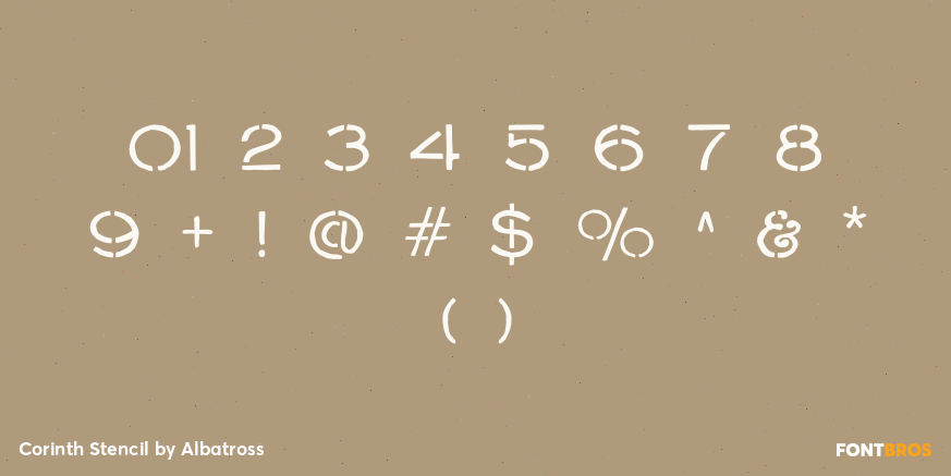 Corinth Stencil Font Poster #4
