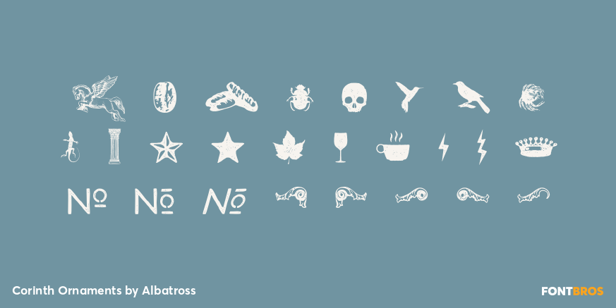 Corinth Ornaments Font Poster #2