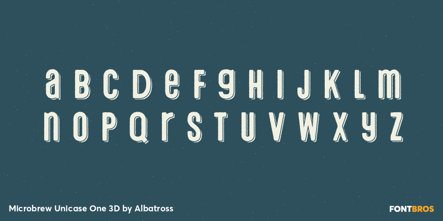 Microbrew Unicase One 3D Font Poster #3