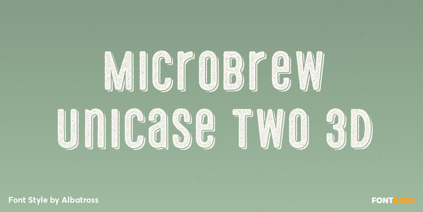 Microbrew Unicase Two 3D Font Poster #1