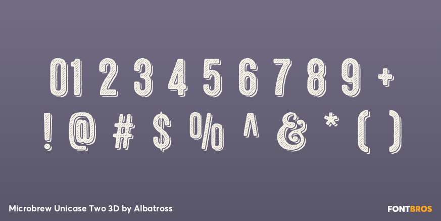 Microbrew Unicase Two 3D Font Poster #1