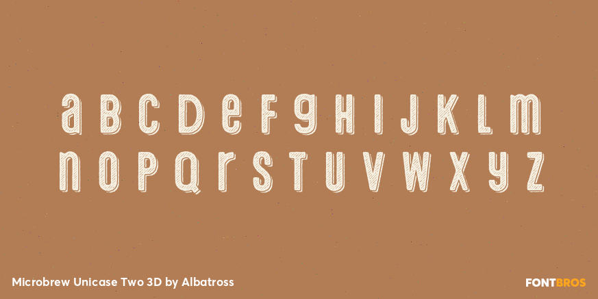 Microbrew Unicase Two 3D Font Poster #1