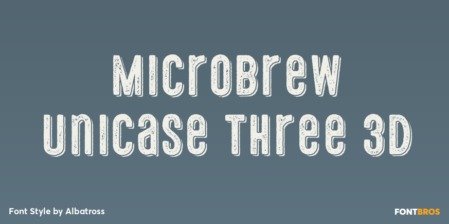 Microbrew Unicase Three 3D Font Poster #1