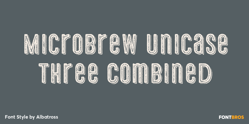 Microbrew Unicase Three Combined Font Poster #1