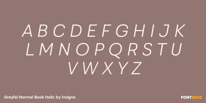 Grayfel Normal Book Italic Font Poster #2