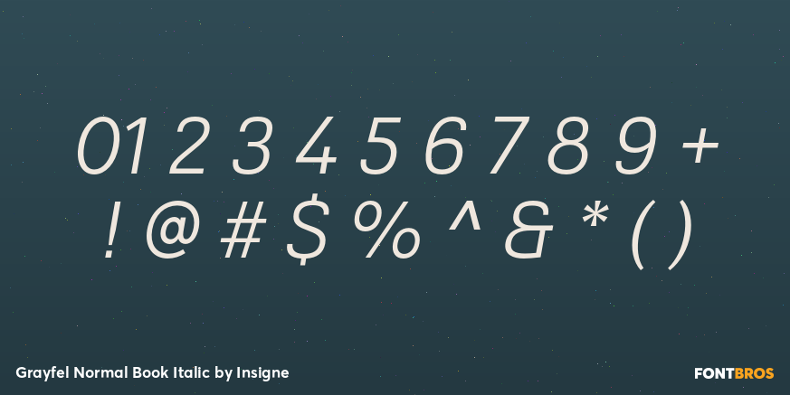Grayfel Normal Book Italic Font Poster #4