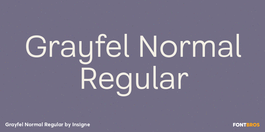 Grayfel Normal Regular Font Poster #1