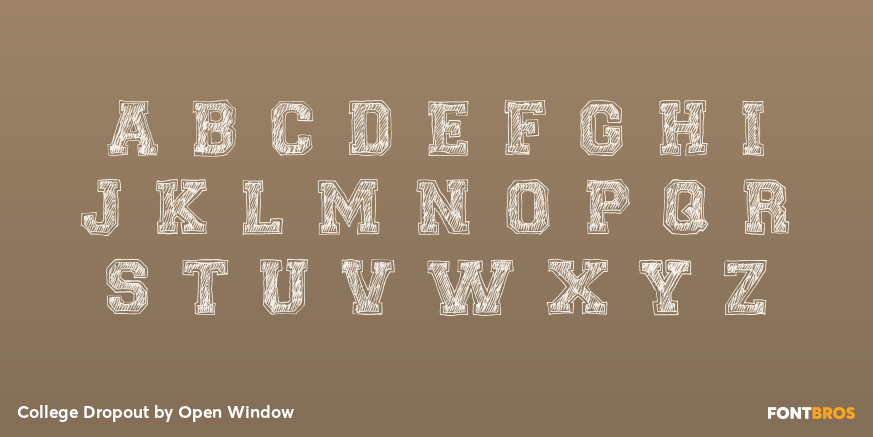 College Dropout Font Poster #2