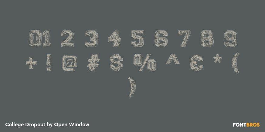 College Dropout Font Poster #4