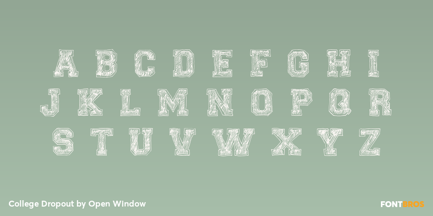 College Dropout Font Poster #1