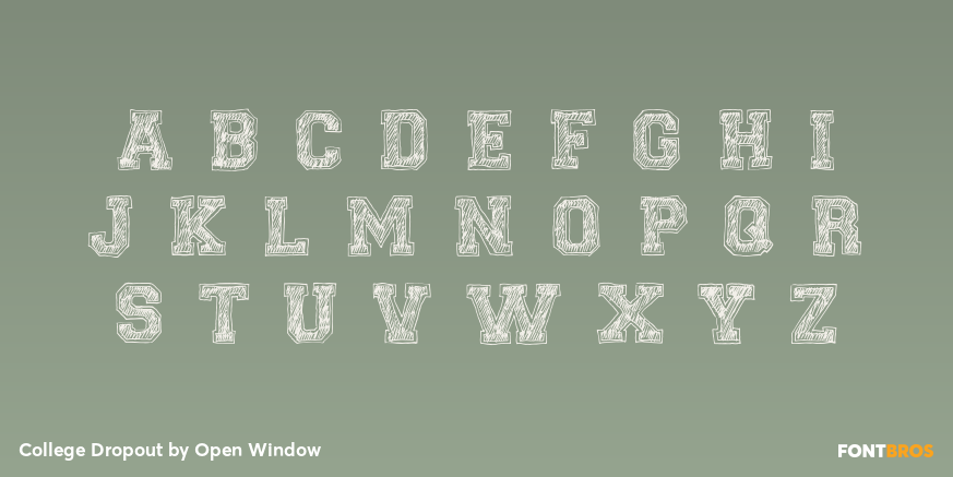 College Dropout Font Poster #1