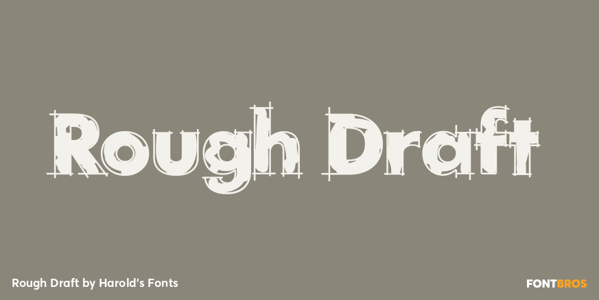 Rough Draft Font Poster #1