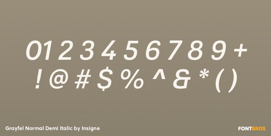 Grayfel Normal Demi Italic Font Poster #4