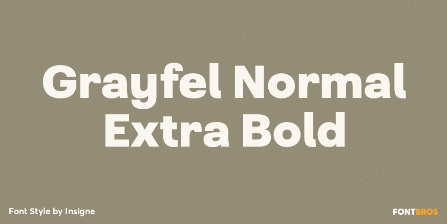 Grayfel Normal Extra Bold Font Poster #1