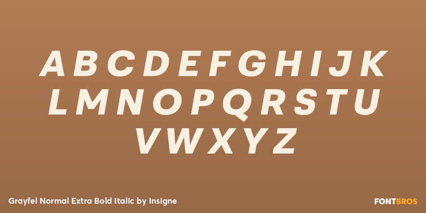 Grayfel Normal Extra Bold Italic Font Poster #2