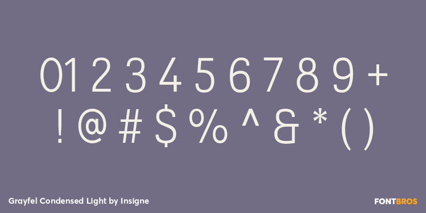Grayfel Condensed Light Font Poster #1