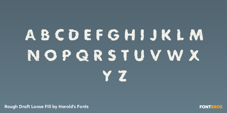 Rough Draft Loose Fill Font Poster #2
