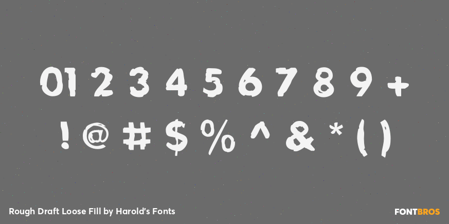 Rough Draft Loose Fill Font Poster #4