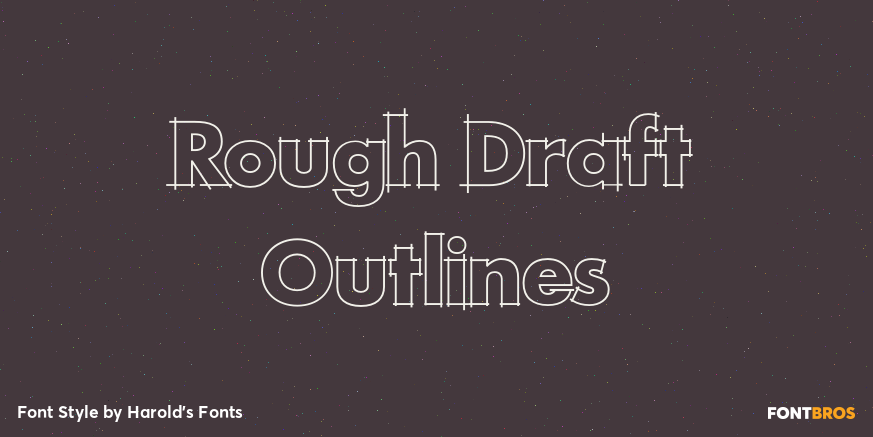 Rough Draft Outlines Font Poster #1