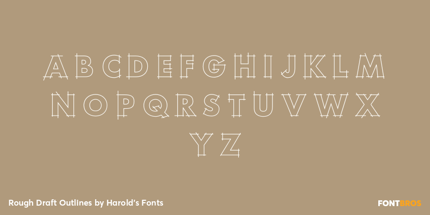 Rough Draft Outlines Font Poster #2