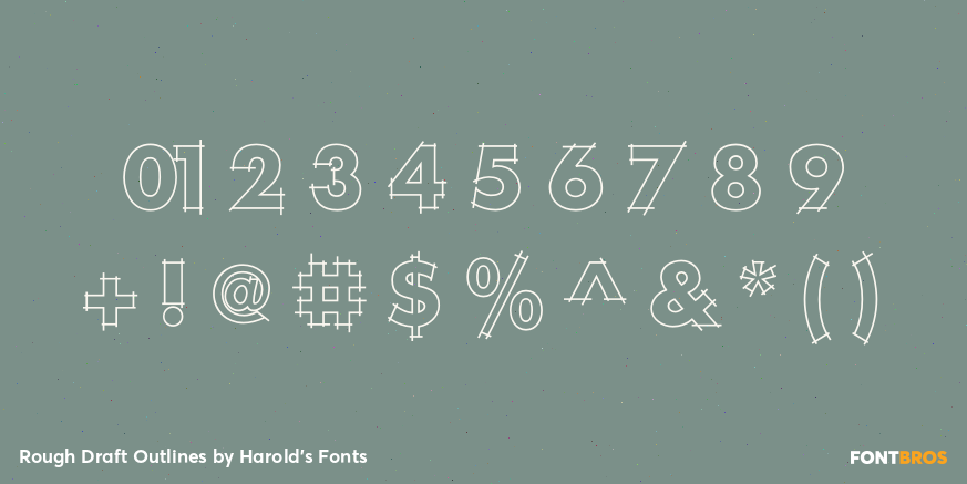Rough Draft Outlines Font Poster #4