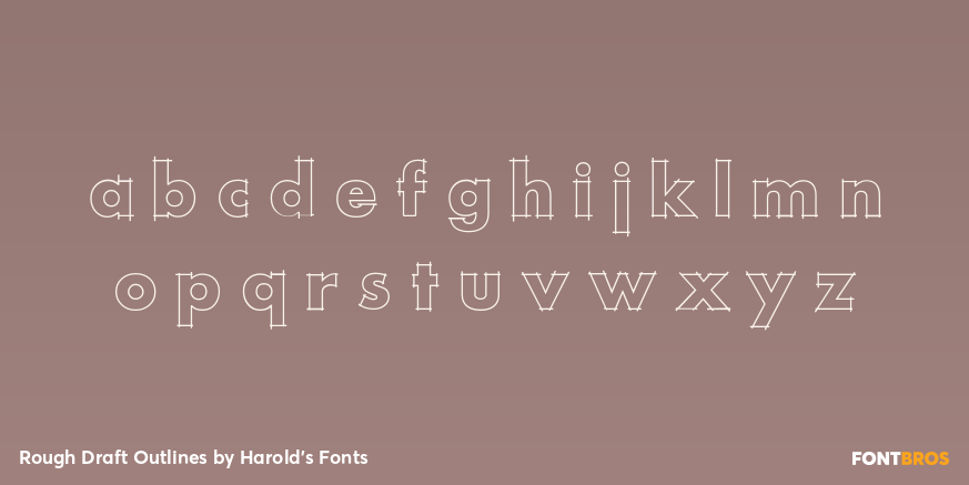 Rough Draft Outlines Font Poster #1