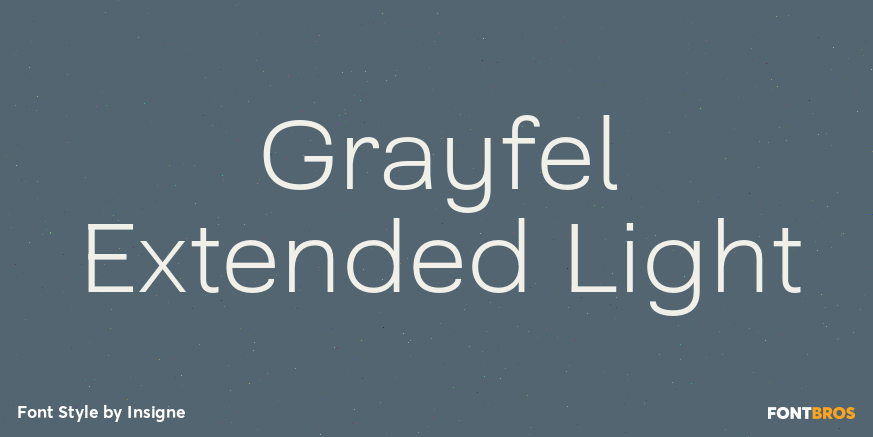 Grayfel Extended Light Font Poster #1