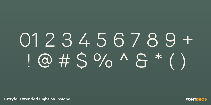 Grayfel Extended Light Font Poster #1