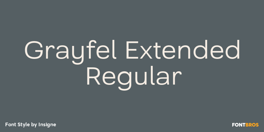 Grayfel Extended Regular Font Poster #1