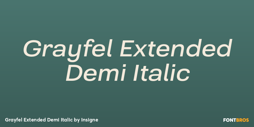 Grayfel Extended Demi Italic Font Poster #1