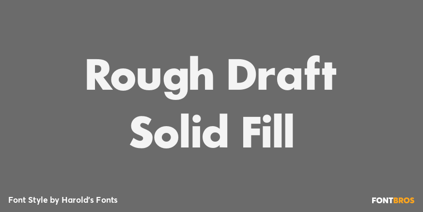 Rough Draft Solid Fill Poster