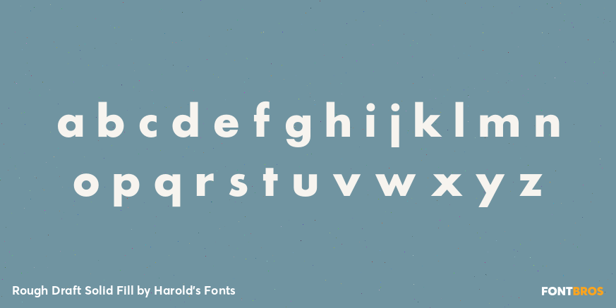 Rough Draft Solid Fill Font Poster #3