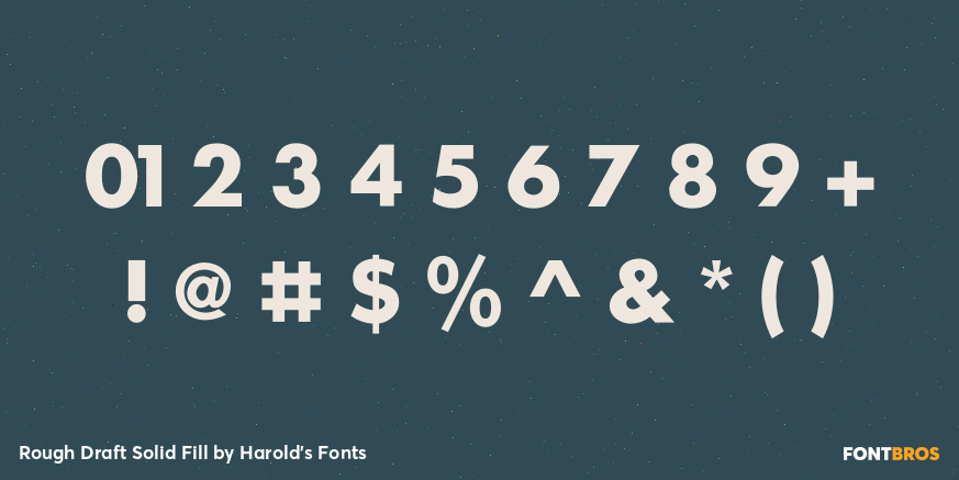 Rough Draft Solid Fill Font Poster #4