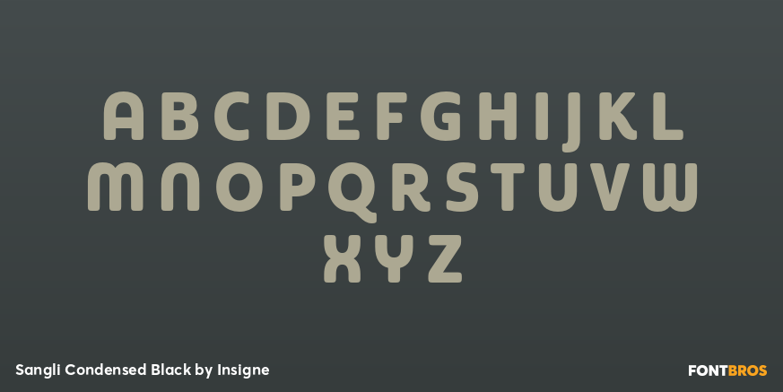 Sangli Condensed Black Font Poster #1