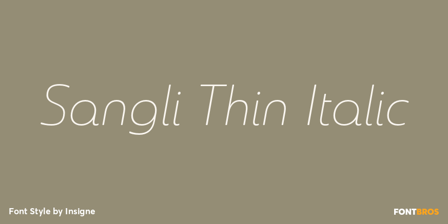 Sangli Thin Italic Font Poster #1