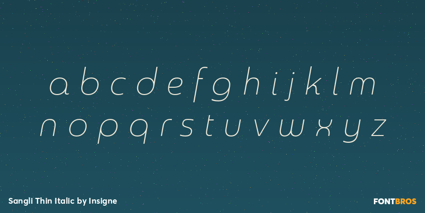 Sangli Thin Italic Font Poster #1