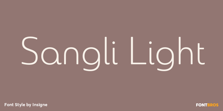 Sangli Light Font Poster #1