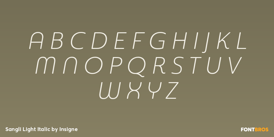 Sangli Light Italic Font Poster #2