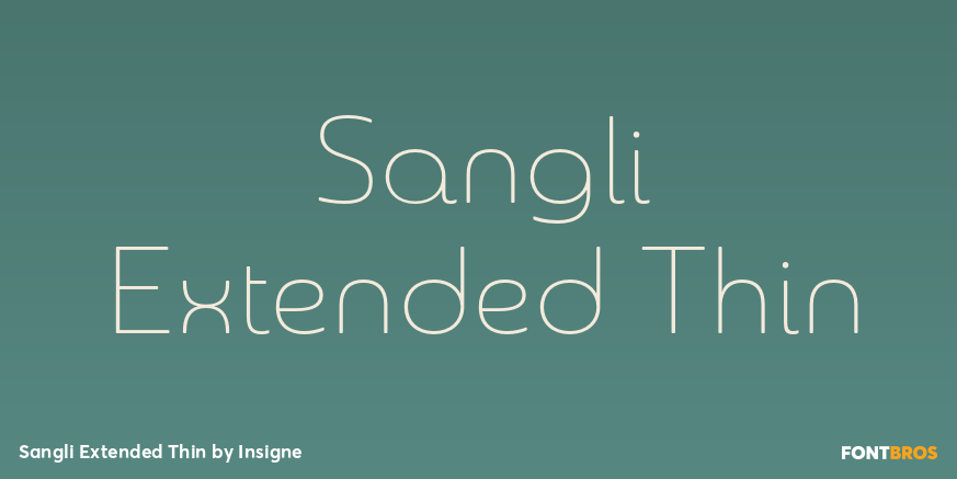 Sangli Extended Thin Font Poster #1
